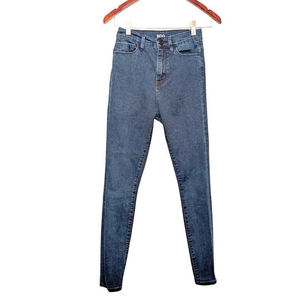 BDG Women's Jeans Size 25 Super High Rise Twig Skinny Ankle Dark Wash Denim